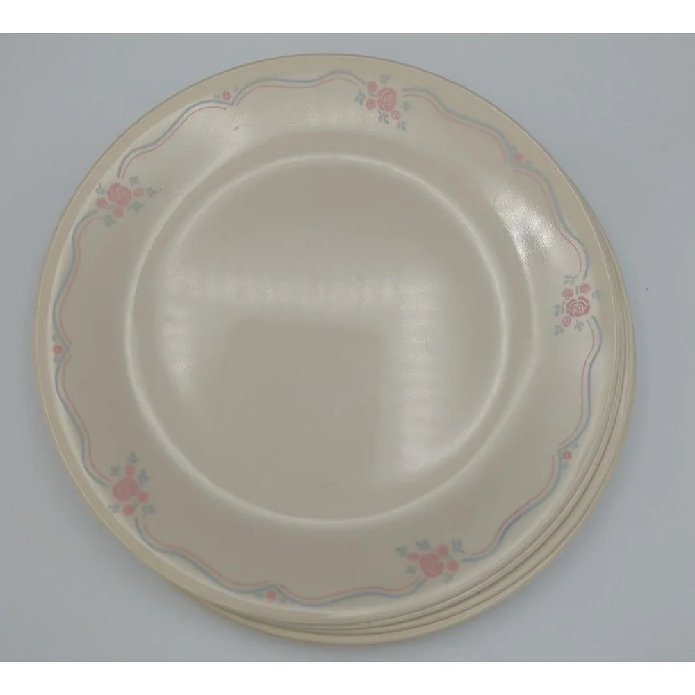 Vintage‎ Corelle English Dinner Plates Pink Roses 10.5